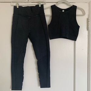 High-waisted legging + crop top set